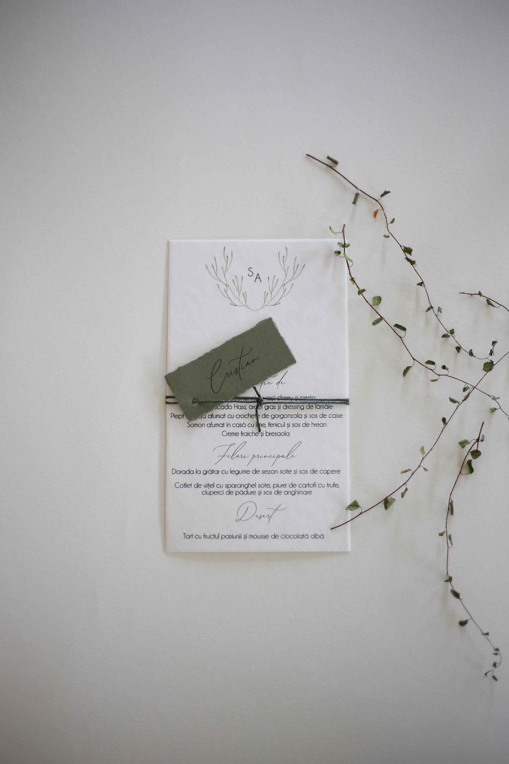 Individual menu 10x18/20 cm