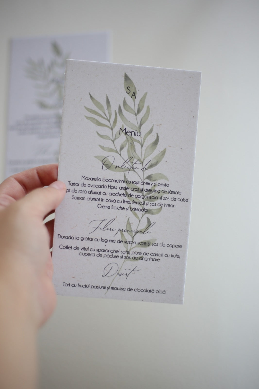 Meniu motiv organic