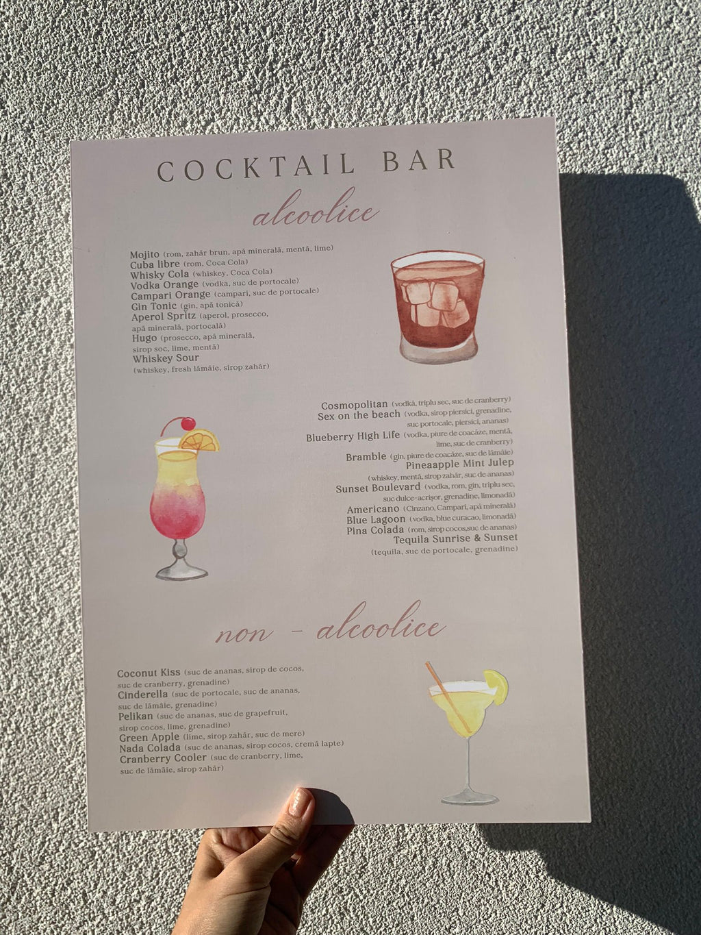 Panou cocktail bar