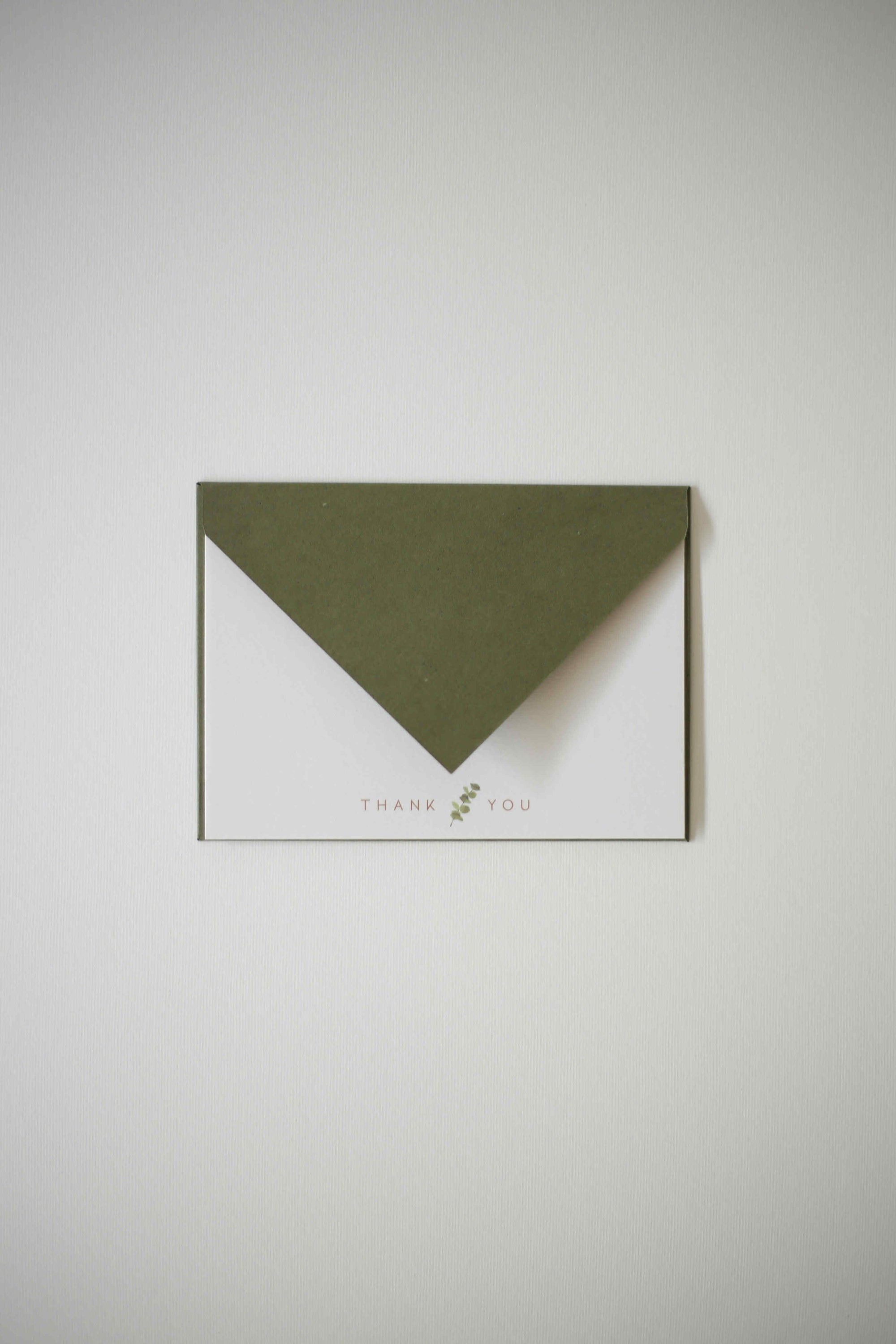 Thank you card - Verde olive